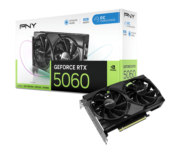 PNY GeForce RTX 5060 OC 8GB GDDR7 DLSS4 - 1343769 - zdjęcie